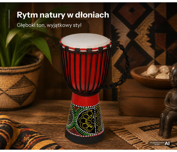 MusicMate Bęben Djembe MM-DRM050 ShelfSound - 1588117 - zdjęcie 4
